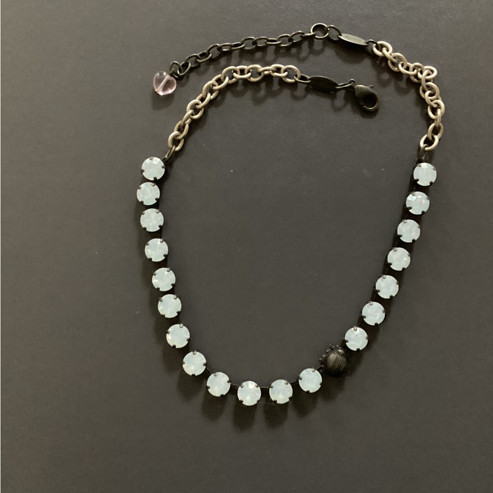 Sabika crystal choker necklace set in bronze-tone metal